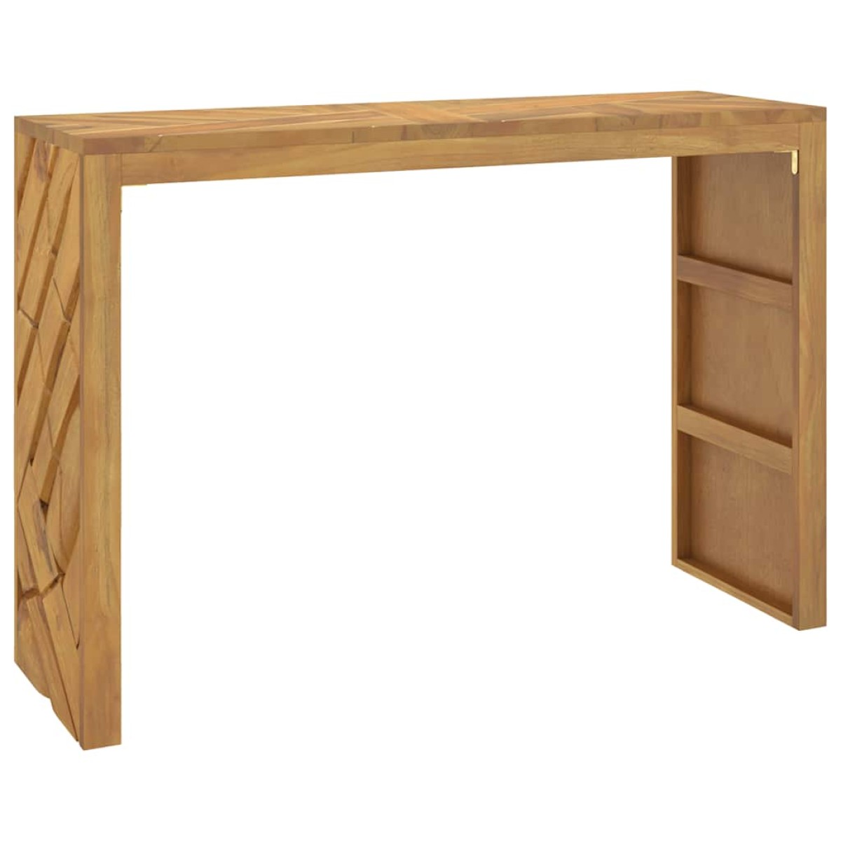 vidaXL Τραπέζι κονσόλας 110x35x75 cm από μασίφ ξύλο τικ