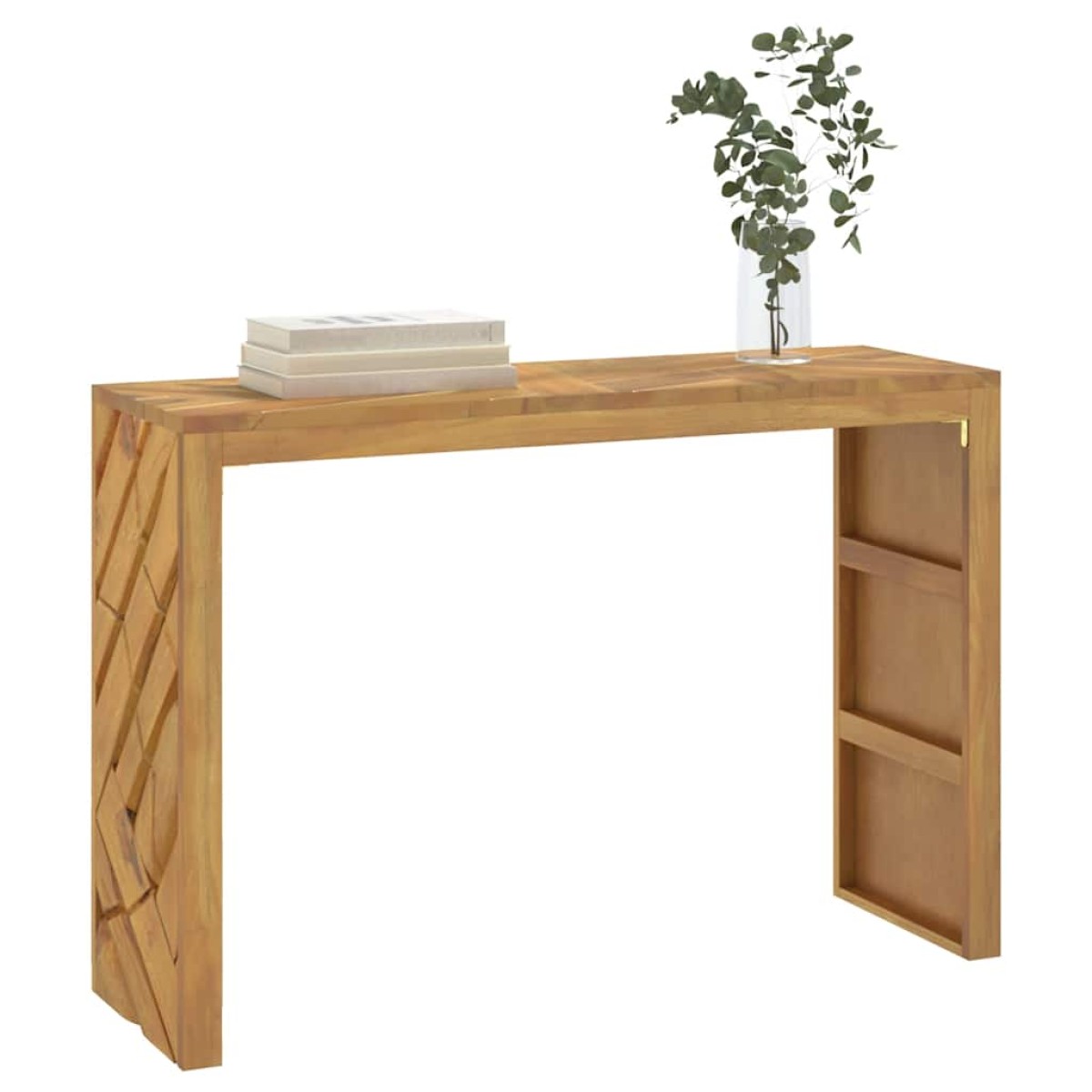 vidaXL Τραπέζι κονσόλας 110x35x75 cm από μασίφ ξύλο τικ