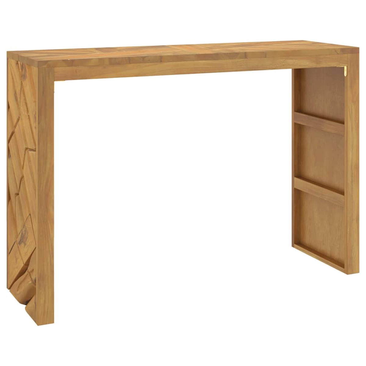 vidaXL Τραπέζι κονσόλας 110x35x75 cm από μασίφ ξύλο τικ