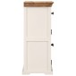 vidaXL Ντουλάπι Λευκό και Καφέ 55x30x73 εκ. Μασίφ Ακατεργ. Ξύλο Μάνγκο