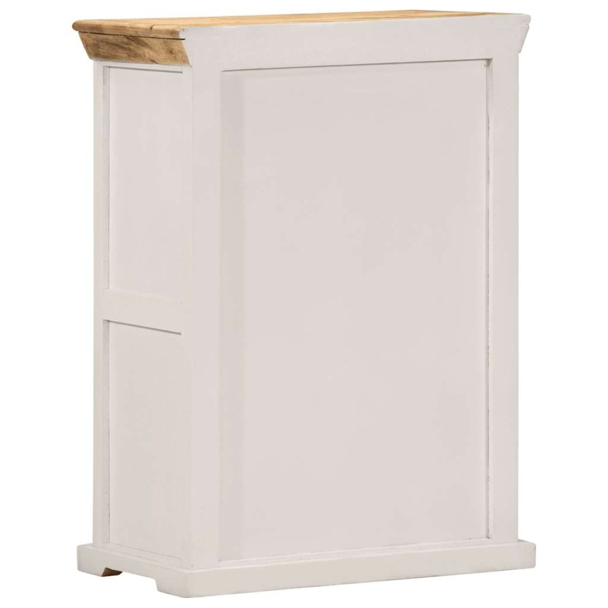 vidaXL Ντουλάπι Λευκό και Καφέ 55x30x73 εκ. Μασίφ Ακατεργ. Ξύλο Μάνγκο