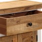 vidaXL Ντουλάπι Λευκό και Καφέ 55x30x73 εκ. Μασίφ Ακατεργ. Ξύλο Μάνγκο