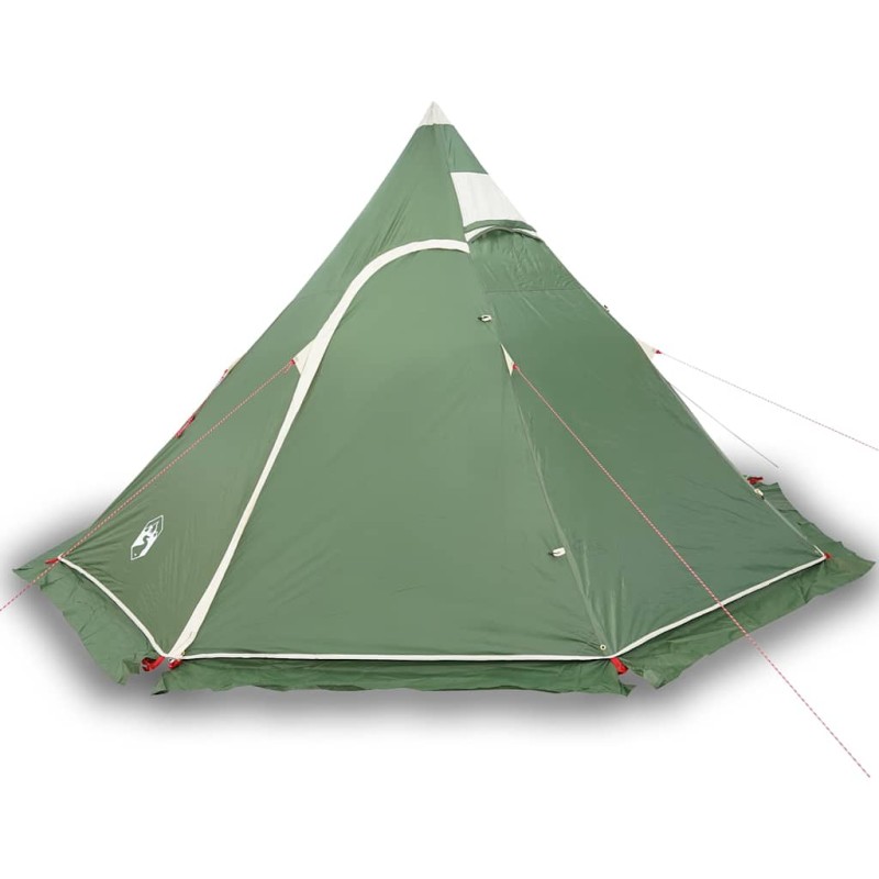 vidaXL Σκηνή Κάμπινγκ Tipi 5 Ατόμων Αδιάβροχη Πράσινη