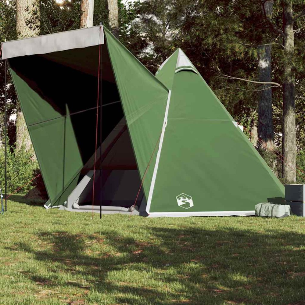 vidaXL Σκηνή Οικογενειακή Tipi 6 Ατόμων Αδιάβροχη Πράσινη