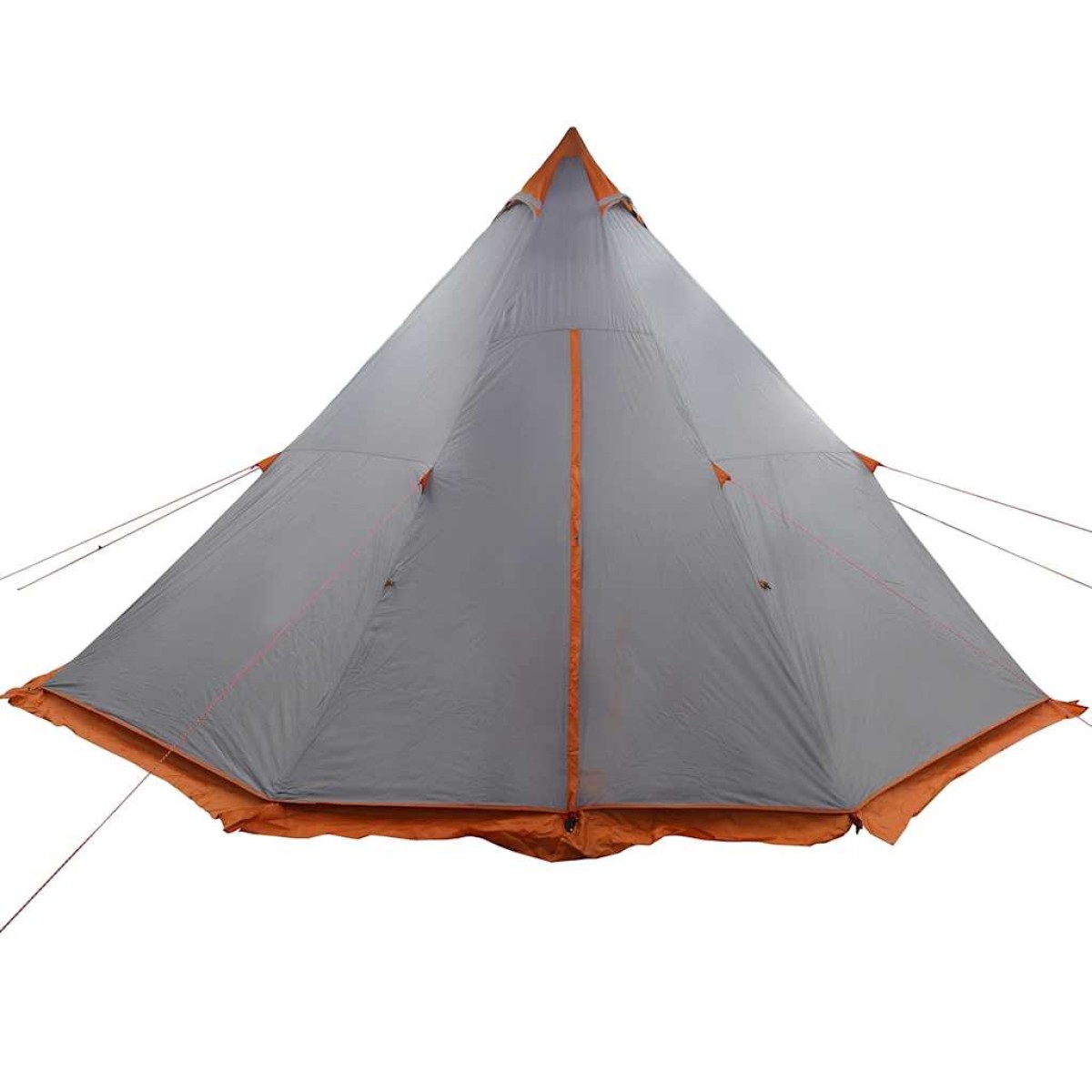 vidaXL Σκηνή Οικογενειακή Tipi 8 Ατόμων Αδιάβροχη Γκρι/Πορτοκαλί