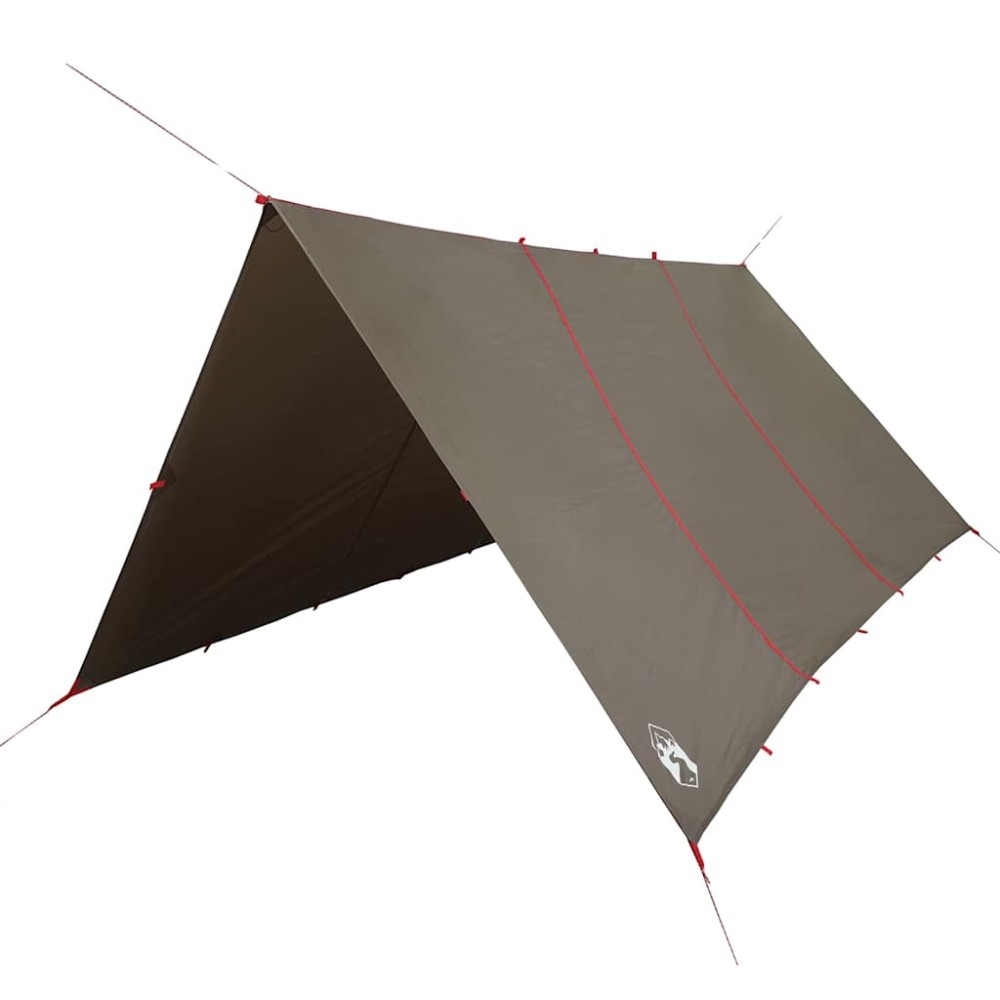 vidaXL Μουσαμάς Κάμπινγκ Αδιάβροχος Καφέ 451x420 εκ.