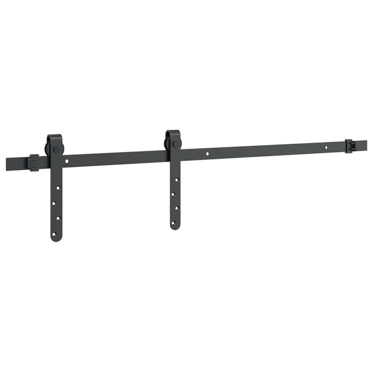 vidaXL Κιτ συρόμενης πόρτας γραφείου 91 cm από ανθρακούχο χάλυβα
