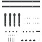 vidaXL Κιτ συρόμενης πόρτας γραφείου 122 cm από ανθρακούχο χάλυβα