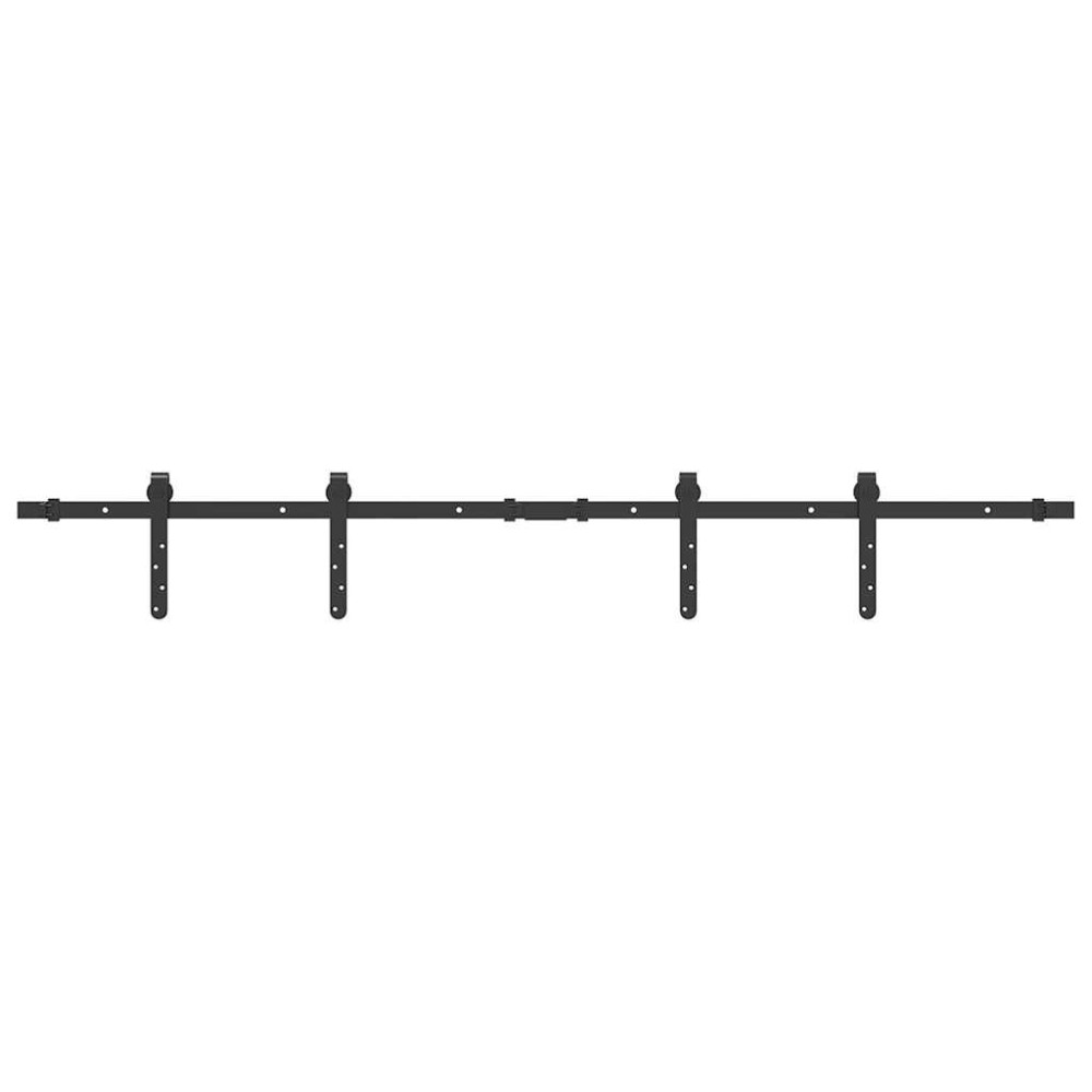 vidaXL Κιτ συρόμενης ντουλάπας 152 cm Ανθρακούχο ατσάλι