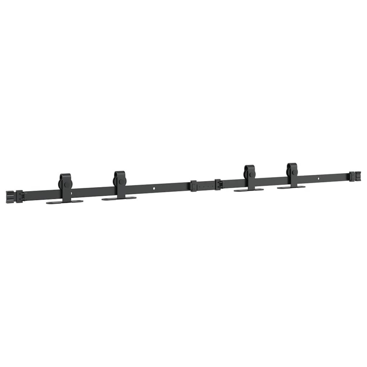 vidaXL Κιτ συρόμενης πόρτας γραφείου 122 cm από ανθρακούχο χάλυβα