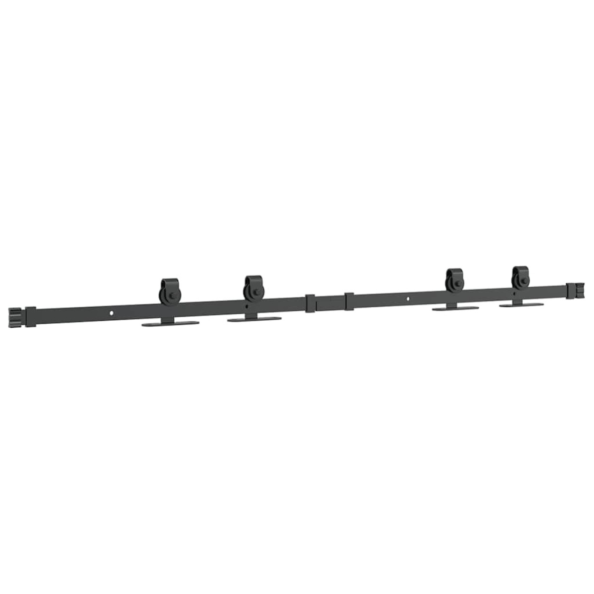 vidaXL Κιτ συρόμενης πόρτας γραφείου 122 cm από ανθρακούχο χάλυβα