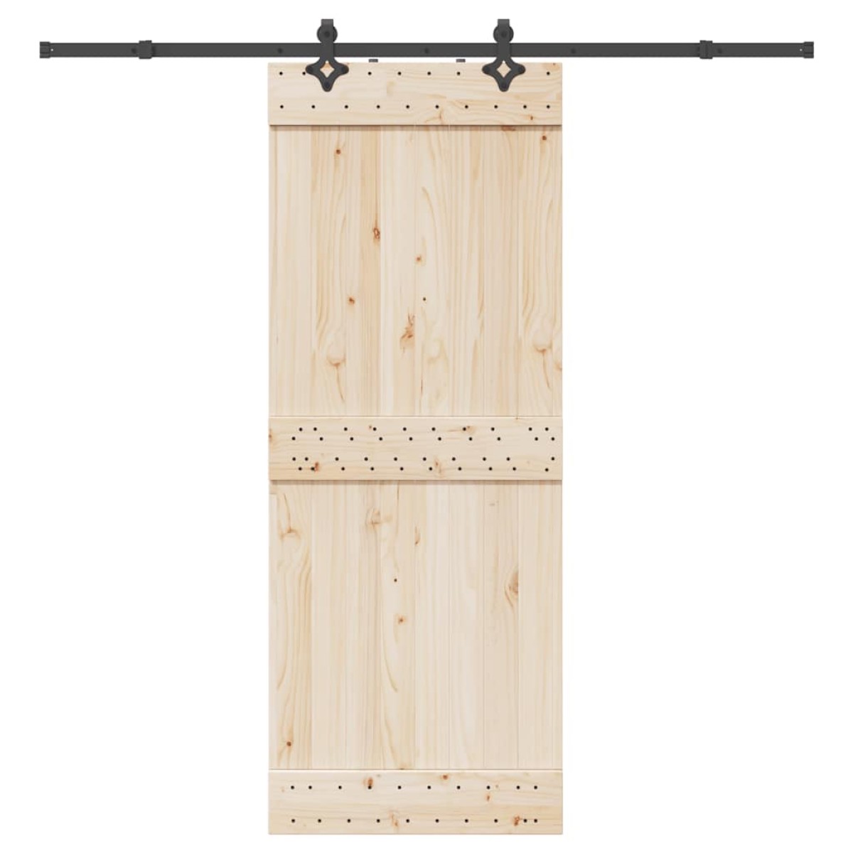 vidaXL Μηχανισμός Συρόμενης Μεσόπορτας Μαύρος 213,5 εκ. Ατσάλινος