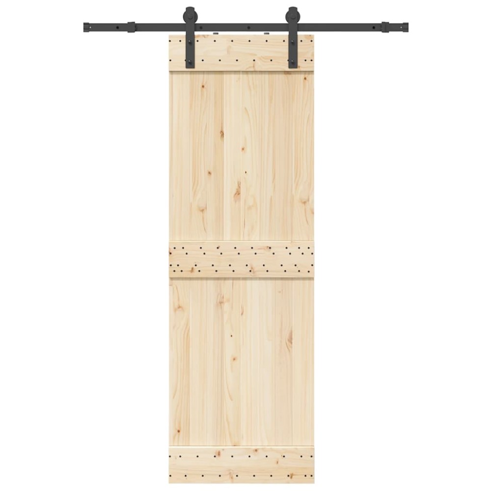 vidaXL Κιτ υλικού συρόμενης πόρτας 152 cm χάλυβα μαύρο