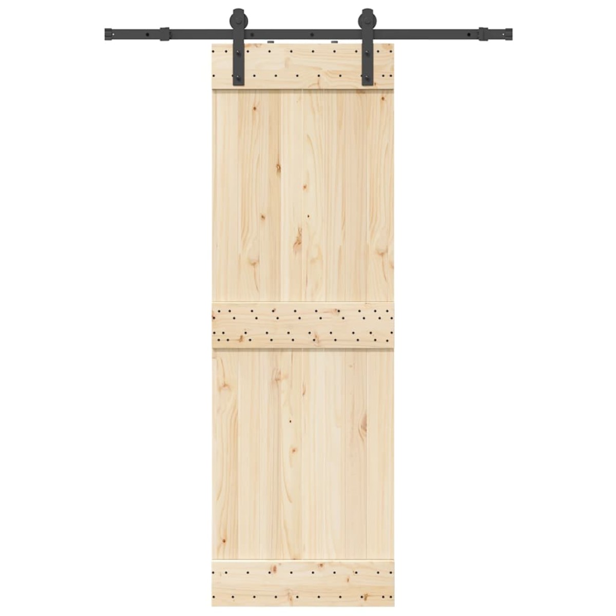 vidaXL Κιτ υλικού συρόμενης πόρτας 152 cm χάλυβα μαύρο