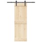 vidaXL Κιτ υλικού συρόμενης πόρτας 152 cm χάλυβα μαύρο
