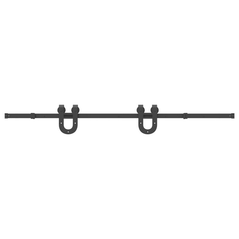 vidaXL Μηχανισμός Συρόμενης Μεσόπορτας Μαύρος 200 εκ. Ατσάλινος