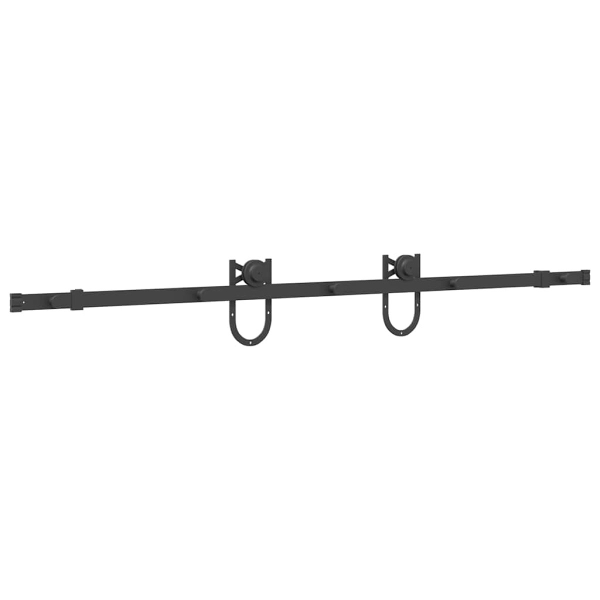 vidaXL Μηχανισμός Συρόμενης Μεσόπορτας Μαύρος 183 εκ. Ατσάλινος
