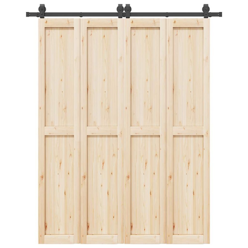 vidaXL Μηχανισμός Συρόμενης Μεσόπορτας Μαύρος 183 εκ. Ατσάλινος