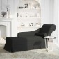 vidaXL Σαλόνι πολυθρόνας με μαξιλάρι και δεξί μπράτσο Μαύρο βελούδο