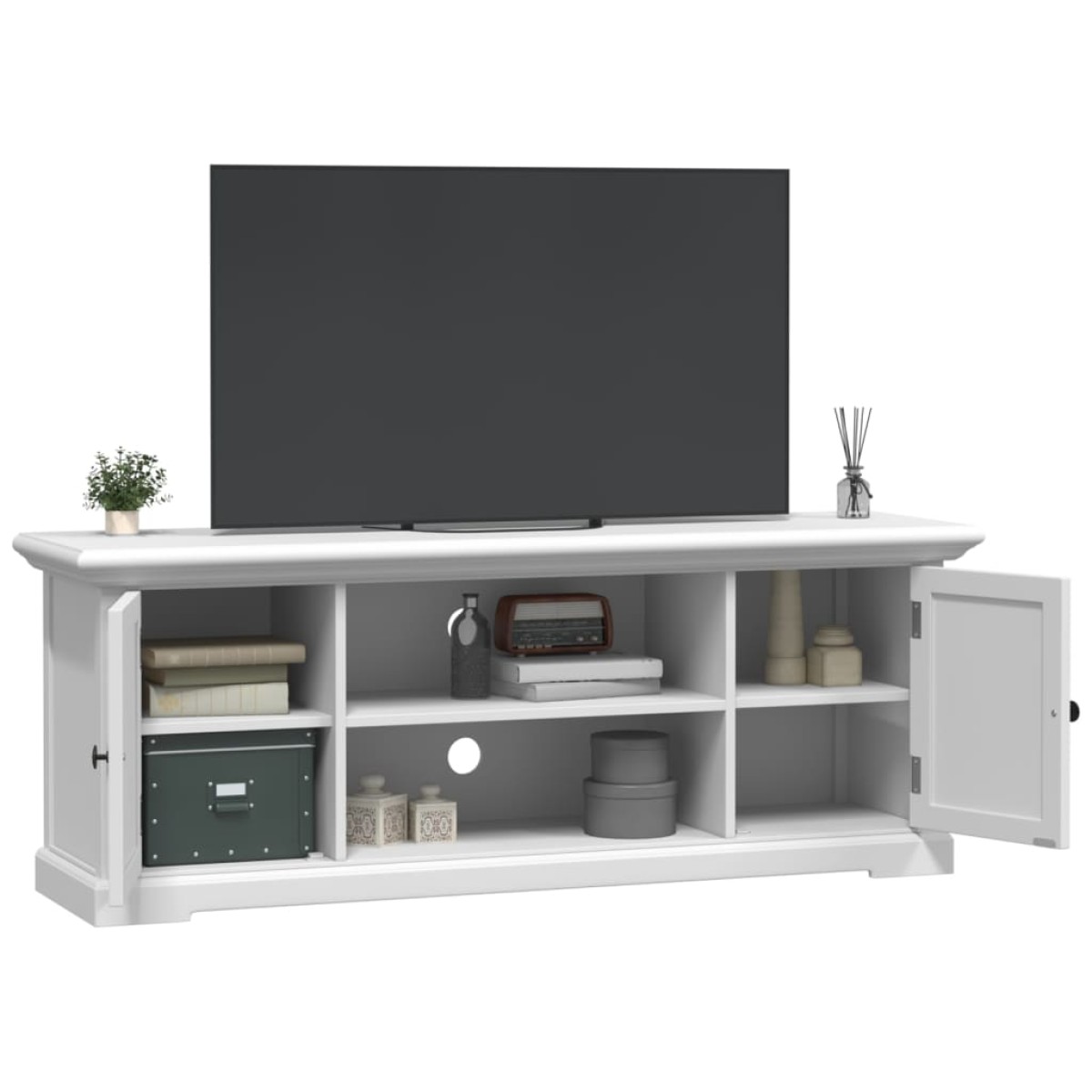 vidaXL Έπιπλο Τηλεόρασης Λευκό 110x30x41 εκ. από Επεξεργασμένο Ξύλο