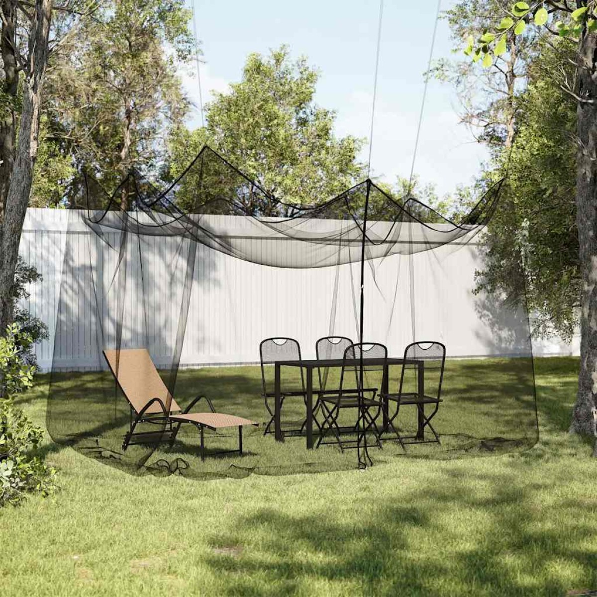 vidaXL Σήτα Κουνουπιών Εξωτερικού Χώρου 220 Mesh Μαύρη 300x300x250 εκ.