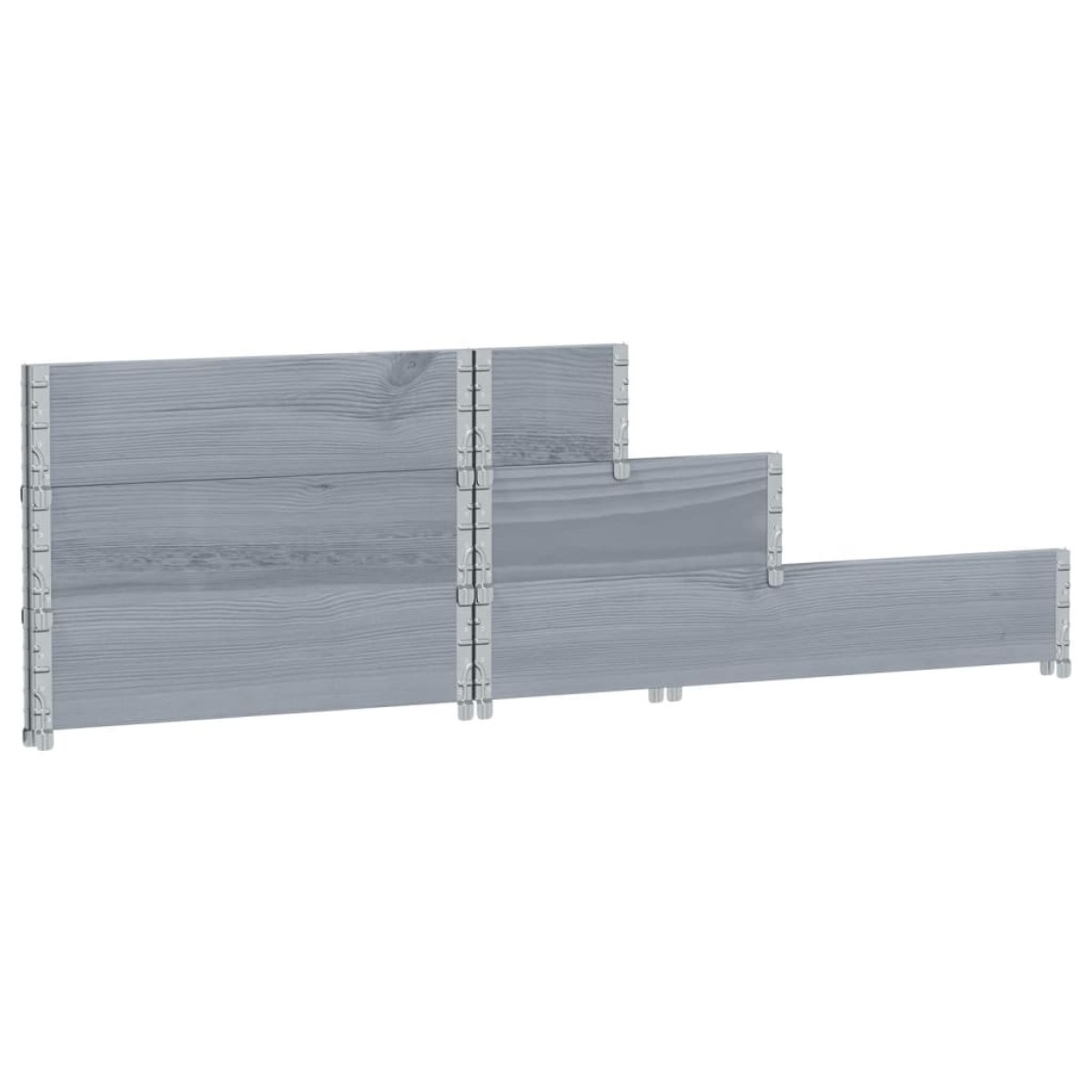 vidaXL Ζαρντινιέρα Υπερ. 3 Επιπέδων Γκρι 120x80 εκ. Μασίφ Ξύλο Πεύκου