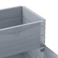 vidaXL Ζαρντινιέρα Υπερ. 3 Επιπέδων Γκρι 120x80 εκ. Μασίφ Ξύλο Πεύκου