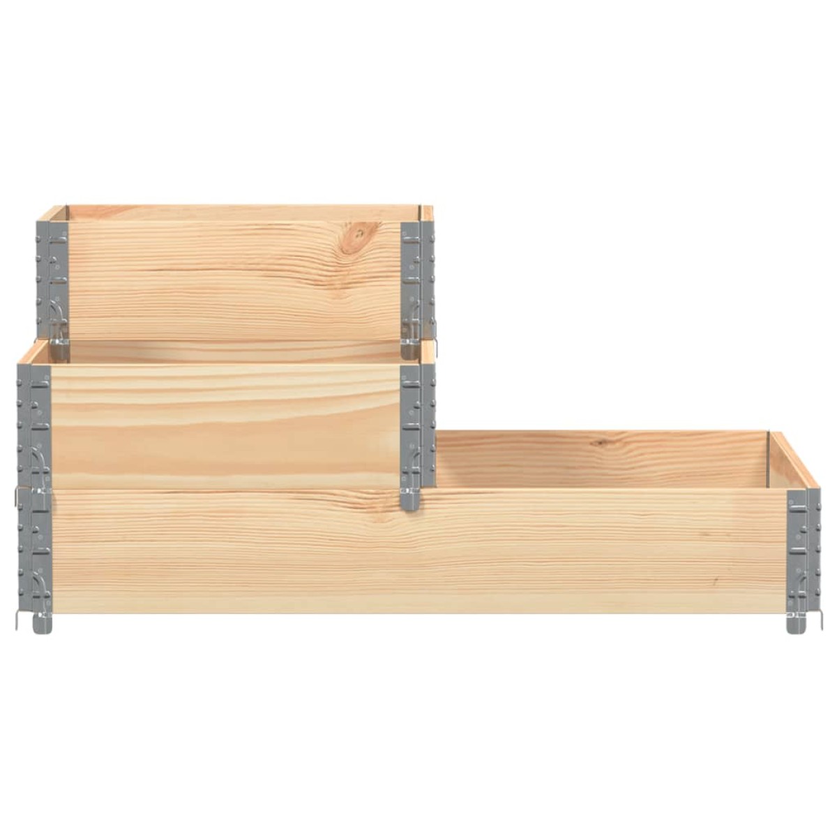 vidaXL Ζαρντινιέρα Υπερυψωμένη 3 Επιπέδων 120x80 εκ. Μασίφ Ξύλο Πεύκου