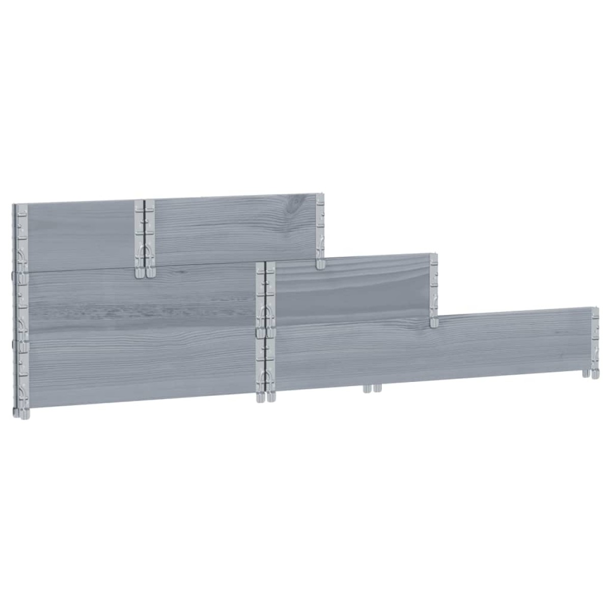 vidaXL Ζαρντινιέρα Υπερ. 3 Επιπέδων Γκρι 120x80 εκ. Μασίφ Ξύλο Πεύκου