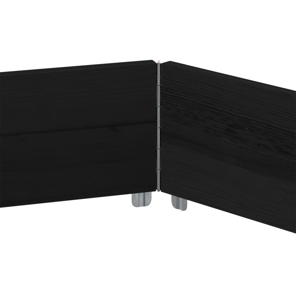 vidaXL Ζαρντινιέρα Εξάγωνη Μαύρη 160x160 εκ. από Μασίφ Ξύλο Πεύκου