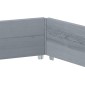 vidaXL Ζαρντινιέρα Εξάγωνη Γκρι 160x160 εκ. από Μασίφ Ξύλο Πεύκου