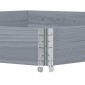 vidaXL Ζαρντινιέρα Εξάγωνη Γκρι 160x160 εκ. από Μασίφ Ξύλο Πεύκου