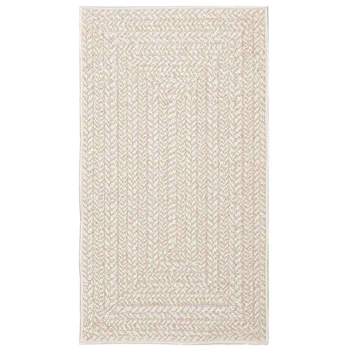 vidaXL Χαλί ZIZUR Κρεμ Όψη Γιούτας Εσωτ. & Εξωτ. Χώρου 60 x 110 εκ.
