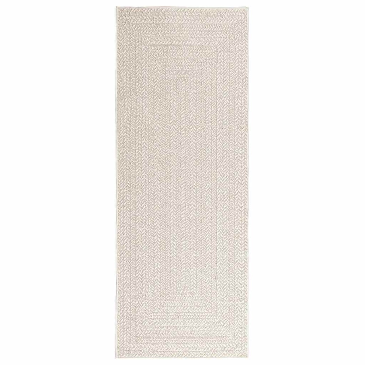 vidaXL Χαλί ZIZUR Κρεμ Όψη Γιούτας Εσωτ. & Εξωτ. Χώρου 80x200 εκ.