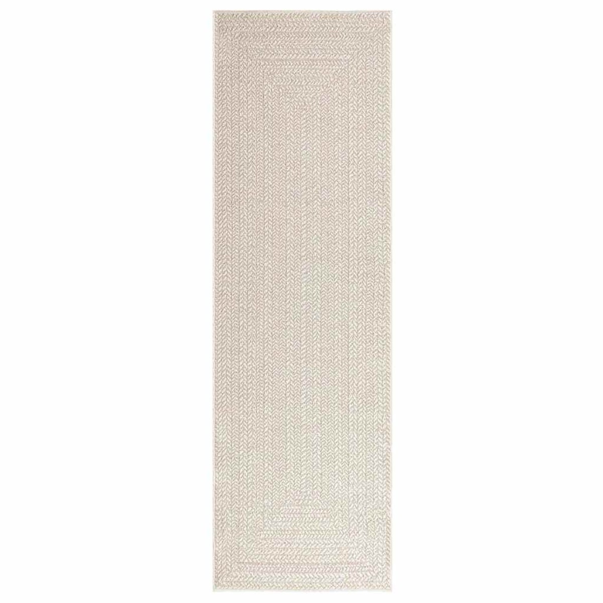 vidaXL Χαλί ZIZUR Κρεμ Όψη Γιούτας Εσωτ. & Εξωτ. Χώρου 80x250 εκ.