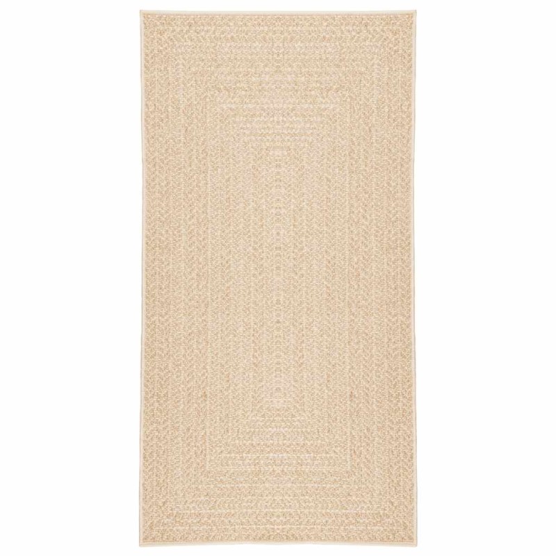 vidaXL Χαλί ZIZUR Μπεζ Όψη Γιούτας Εσωτ. & Εξωτ. Χώρου 60 x 110 εκ.