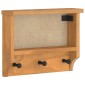 vidaXL Επίτοιχη κρεμάστρα παλτών SANDNES 45x12x35 εκ.Πεύκο μασίφ ξύλο