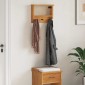 vidaXL Επίτοιχη κρεμάστρα παλτών SANDNES 45x12x35 εκ.Πεύκο μασίφ ξύλο