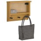 vidaXL Επίτοιχη κρεμάστρα παλτών SANDNES 45x12x35 εκ.Πεύκο μασίφ ξύλο