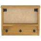 vidaXL Επίτοιχη κρεμάστρα παλτών SANDNES 45x12x35 εκ.Πεύκο μασίφ ξύλο