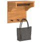 vidaXL Επίτοιχη κρεμάστρα παλτών SANDNES 43x30x42 εκ. Πεύκο μασίφ ξύλο