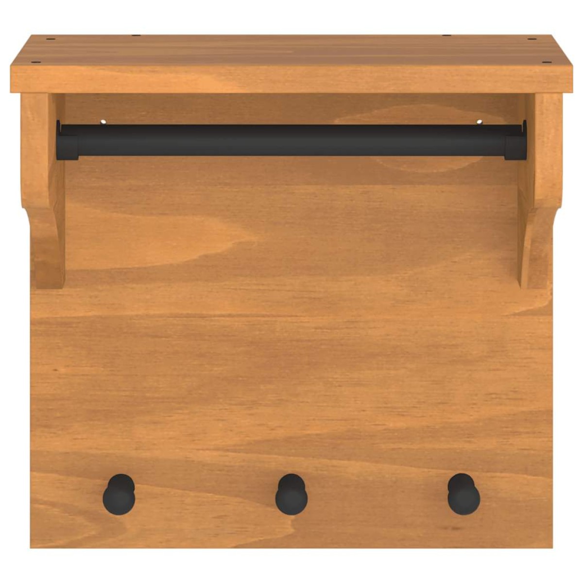 vidaXL Επίτοιχη κρεμάστρα παλτών SANDNES 43x30x42 εκ. Πεύκο μασίφ ξύλο