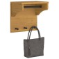 vidaXL Επίτοιχη κρεμάστρα παλτών SANDNES 43x30x42 εκ. Πεύκο μασίφ ξύλο