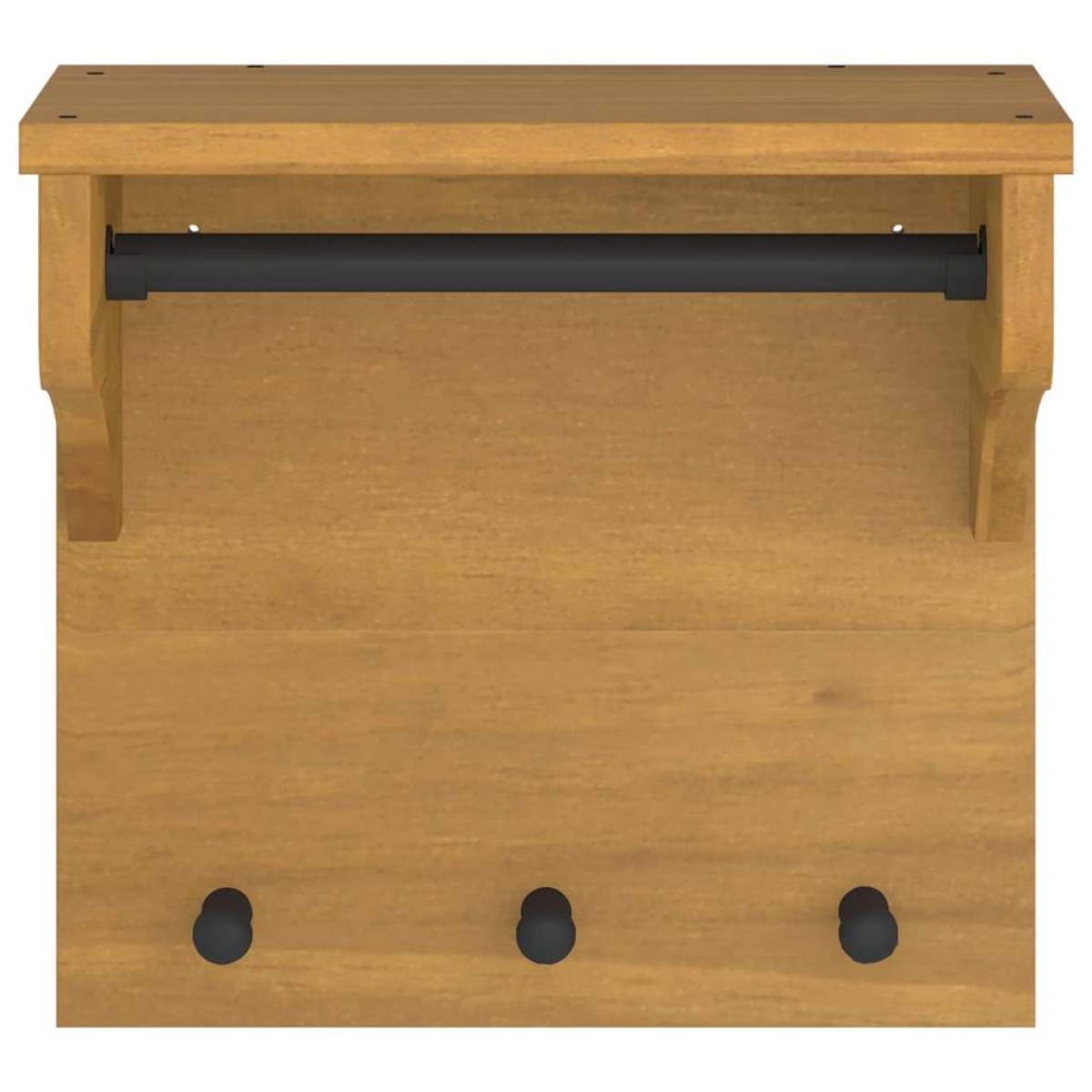 vidaXL Επίτοιχη κρεμάστρα παλτών SANDNES 43x30x42 εκ. Πεύκο μασίφ ξύλο