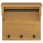 vidaXL Επίτοιχη κρεμάστρα παλτών SANDNES 43x30x42 εκ. Πεύκο μασίφ ξύλο