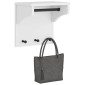vidaXL Επίτοιχη κρεμάστρα παλτών SANDNES Λευκό 43x30x42 εκ. Πεύκο ξύλο