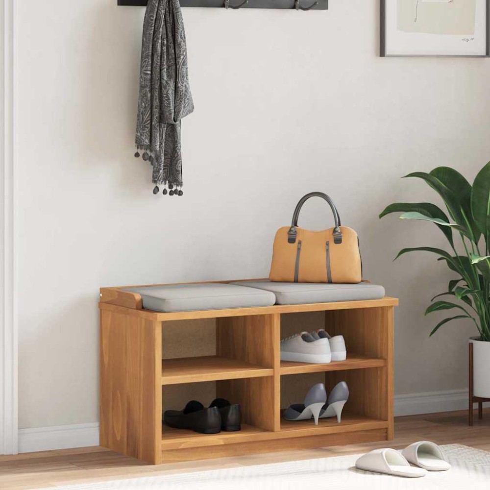 vidaXL Πάγκος διαδρόμου "SANDNES" 87x40x50 εκ. Πεύκο μασίφ ξύλο