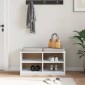 vidaXL Πάγκος διαδρόμου "SANDNES" Λευκό 87x40x50 εκ. Πεύκο ξύλο