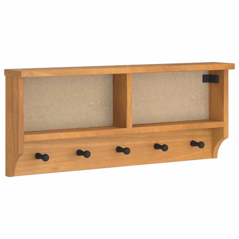vidaXL Επίτοιχη κρεμάστρα παλτών SANDNES 87x12x35 εκ. Πεύκο μασίφ ξύλο