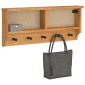 vidaXL Επίτοιχη κρεμάστρα παλτών SANDNES 87x12x35 εκ. Πεύκο μασίφ ξύλο